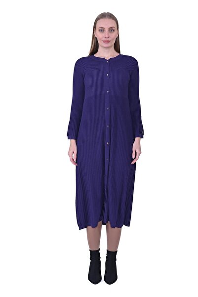 Invee Sea Shell Knitwear Wool Cardigan Purple