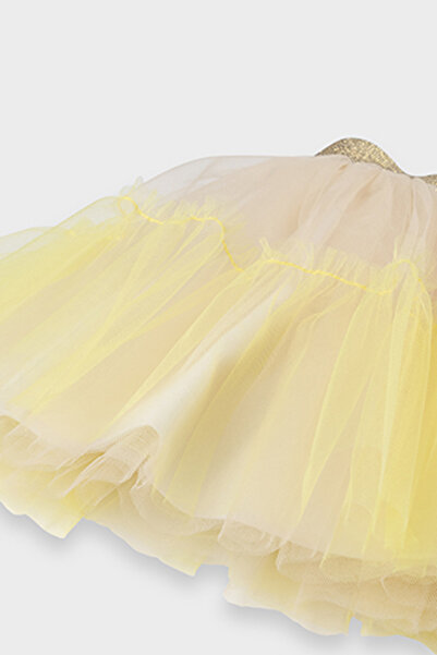 Panço Kız Bej Örme Etek