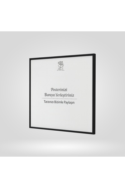 Tablomtr Black Square Metal Framed Glass Blank Frame 1 Piece