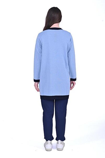 Invee Defne Knitwear Wool Cardigan Dark Blue-Blue