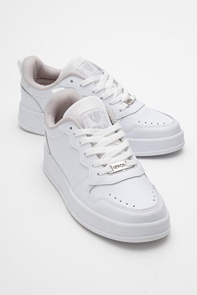 CCWAY AYAKKABI Pantofi sport cu șireturi pentru femei ALBI