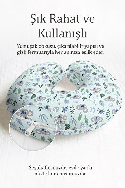 Evimde Bambaşka Koala Sa deznom Pamuk Jastuk za vrat - Dječji i odrasli menta...