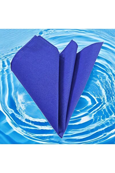 Exve Exclusive Saks Navy Poplin Cotton Woven Pocket Accessory Neck Kerchief