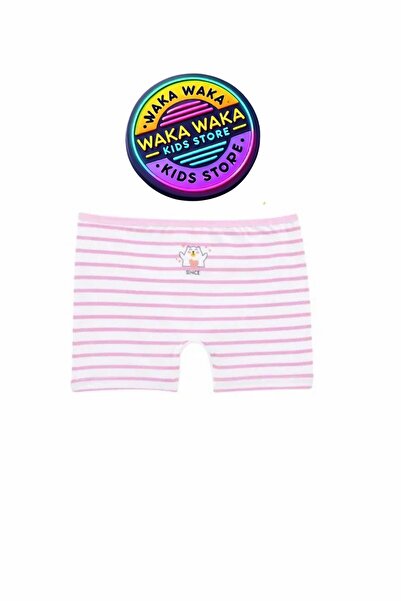 ww waka waka kids store Girl's Cotton Boxer Set of 6 – Cloud, Cat, Striped Pattern