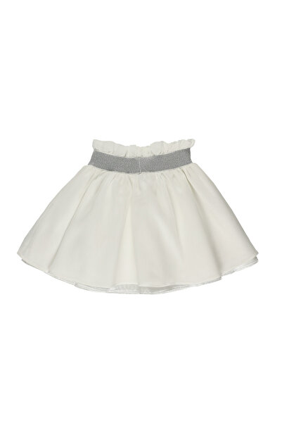 Panço Kız Ecru Dokuma Etek