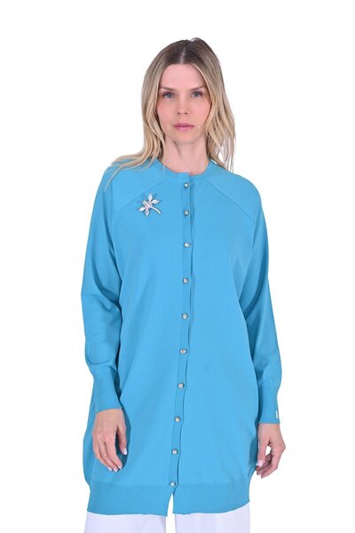 Invee Yusufcuk Knitwear Cardigan Turquoise