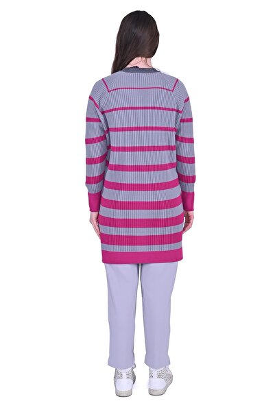 Invee Fish Wool Knitwear Cardigan Fuchia