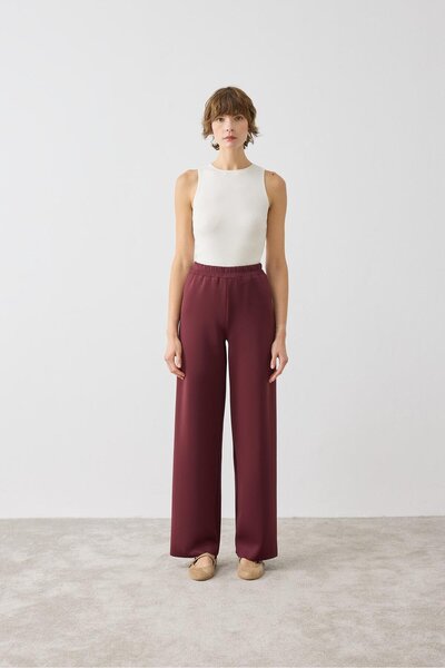 TERZİ DÜKKANI Παντελόνι ASEL SCUBA BOL ΜΠΟΡΔΟ