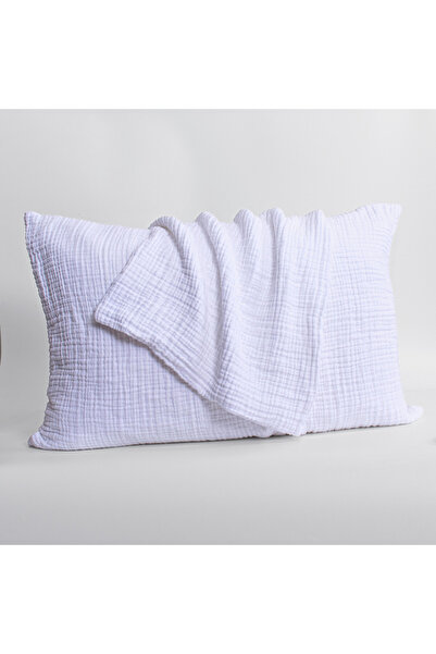 Püskül Tekstil غطاء وسادة موسلين فاخر قطعتين - 100% قطن، طبقة رباعية عالية ال...