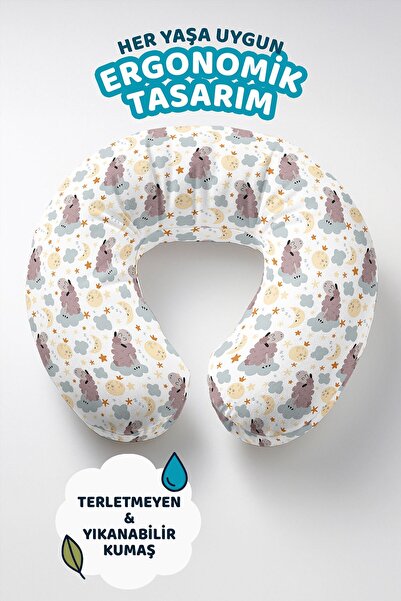 Evimde Bambaşka Slatka jagnje Sa deznom ergonomski jastuk za vrat - jastuk za...