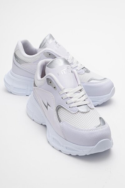 CCWAY AYAKKABI Pantofi sport Anorak de damă ALB ARGINT