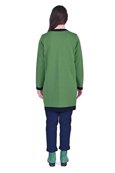 Invee Defne Knitwear Wool Cardigan Dark Blue-Green