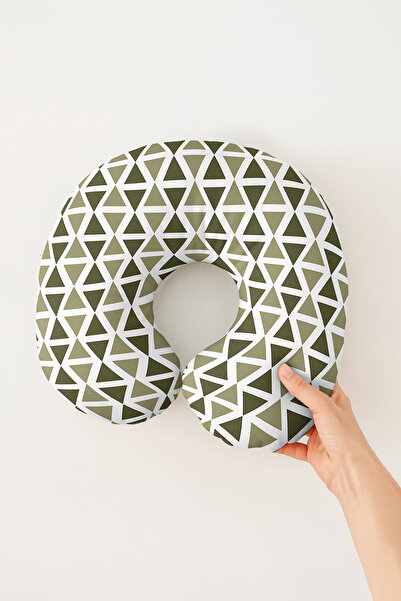 Evimde Bambaşka Pernă pentru gât cu model geometric modern - Pernă de călător...