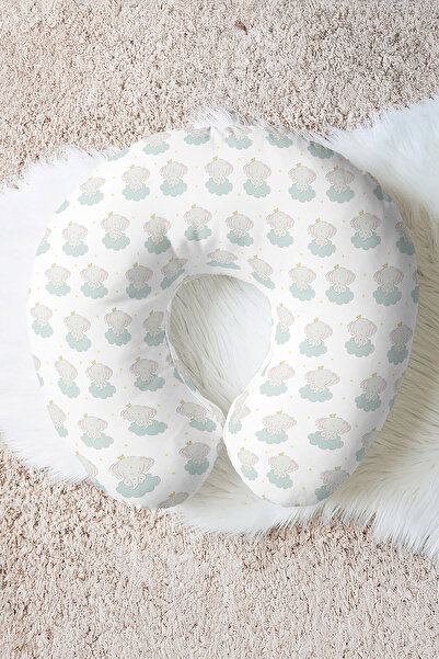 Evimde Bambaşka Pernă de călătorie din bumbac cu model de elefant drăguț - pe...