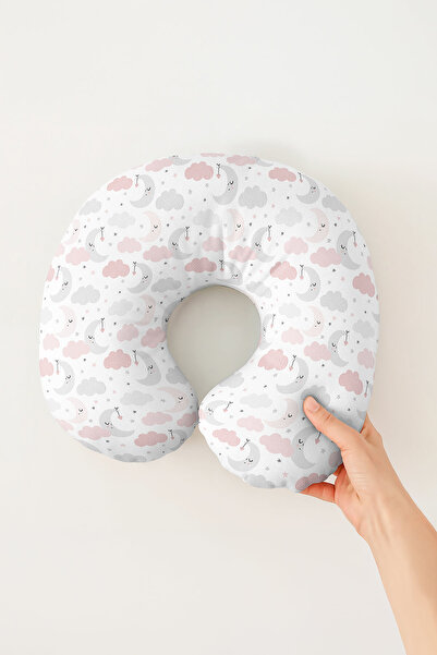 Evimde Bambaşka Pernă ergonomică pentru gât cu model Moon Cloud Star - Pernă ...