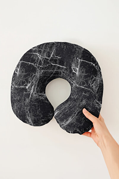 Evimde Bambaşka Pernă ergonomică pentru gât cu model de marmură - Pernă de că...