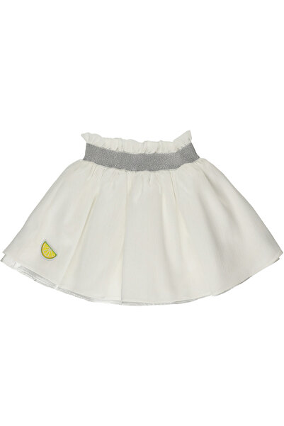 Panço Kız Ecru Dokuma Etek