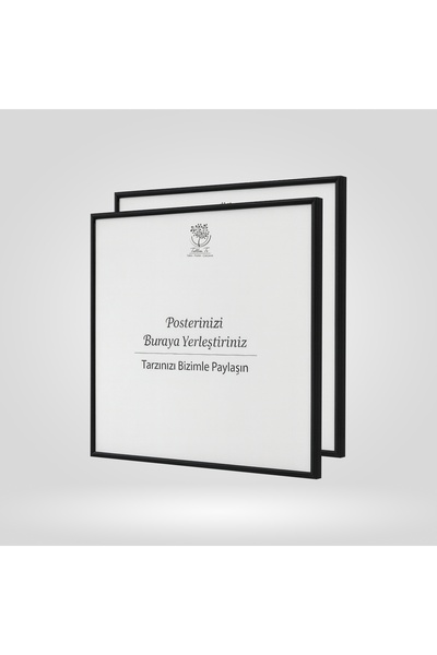 Tablomtr Black Square Metal Framed Glass Blank Frame 2 Pieces