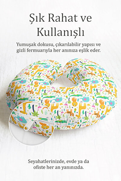 Evimde Bambaşka Safari životinje Sa deznom Pamuk paket jastuka za vrat - zaba...