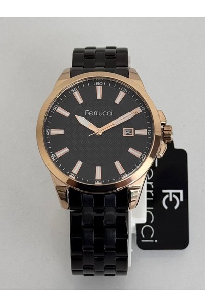Ferrucci Men's Watch with Calendar, Metal Case, 30 Meters Water Resistant