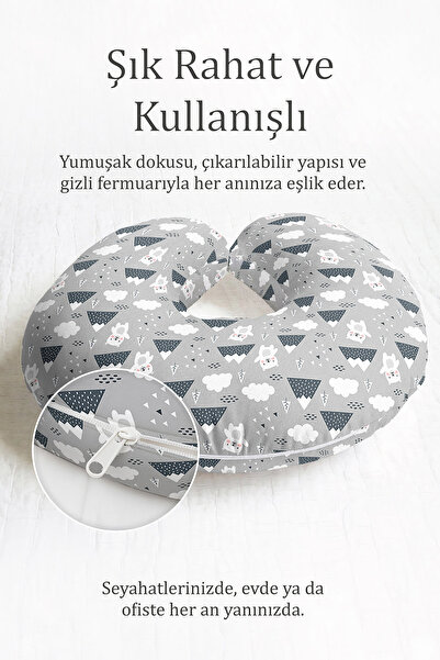 Evimde Bambaşka Planina i oblak Sa deznom Pamuk jastuk za vrat - slatki medve...