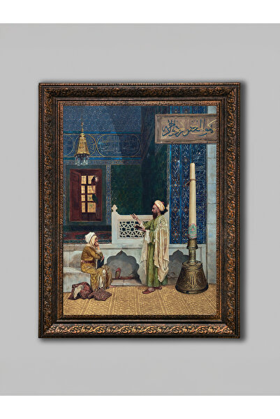 WoodyArts Τραπέζι συνομιλίας στην αυλή του παλατιού – Μπρούτζινο αντίκες πλαίσιο