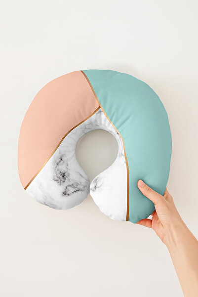 Evimde Bambaşka Pernă ergonomică pentru gât cu model geometric de marmură - P...