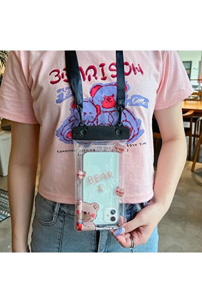 Universal Fruity Waterproof Flippy Underwater Pouch, Universal, Black (Berry Bear)