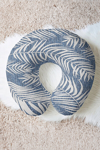 Evimde Bambaşka Pernă pentru gât cu model tropical de frunze - Pernă de călăt...