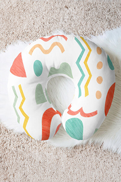 Evimde Bambaşka Pernă ergonomică pentru gât cu modele geometrice colorate - P...