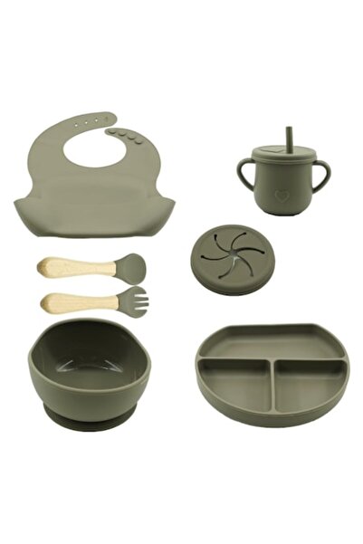 FİL Set 8 Piese Diversificare Bebelusi Copii Silicon Flippy Verde Inchis