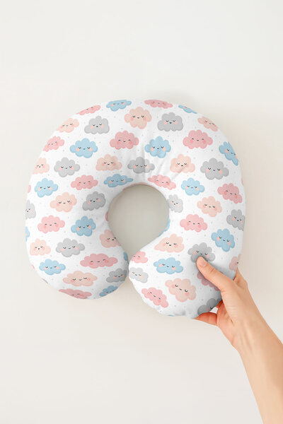 Evimde Bambaşka Bulut Sa deznom Pamuk paket jastuka za vrat - pastelne boje, ...