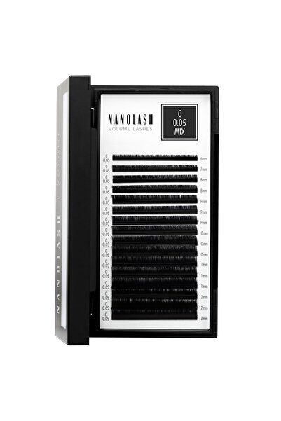 Nanolash Eyelashes for Extensions - Volume Technique Professional Extensions (0.05 C, MIX 6-13mm)