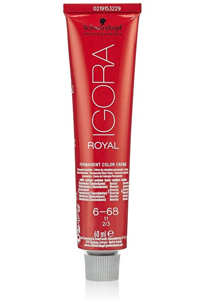 schwarzkopf professional Vopsea de păr Schwarzkopf IGORA Royal Premium 6-68 blond închis roșu-ciocolatiu, pachet de 1 (1 x 60 g)