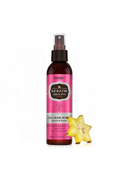 HASK Smoothing 5-in-1 Leave-in Conditioner Spray with Keratin – For All Hair Types, Cruelty Free,
