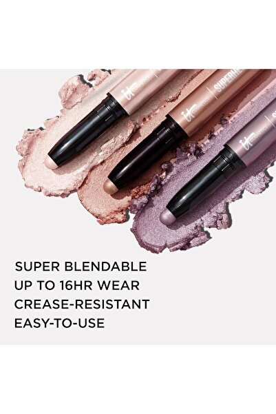 it cosmetics Superhero No-Tug Waterproof Eyeshadow Stick, Transformative Taupe - Pale Matte Gray - L