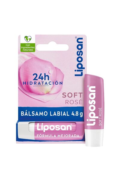 Liposan Rosé moale (1 x 4,8 g), Balsam de buze roz