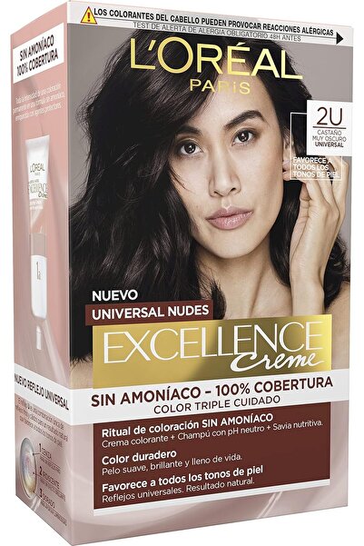 L'Oreal Paris Excellence Creme Universal Nudes Tinte 2U-Darkest Brunette