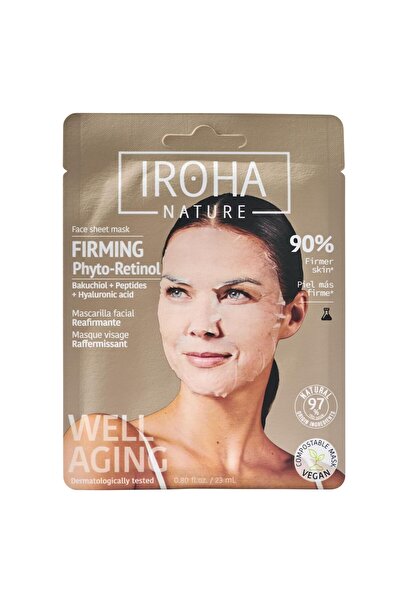 IROHA NATURE - Mască facială fermifiantă și anti-îmbătrânire cu bakuchiol și ...