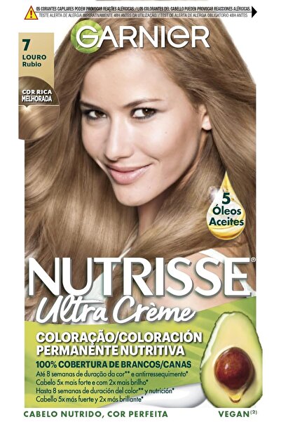 Garnier Nutrisse Creme Permanent Hair Dye with Four Oils Mask - Blonde 7