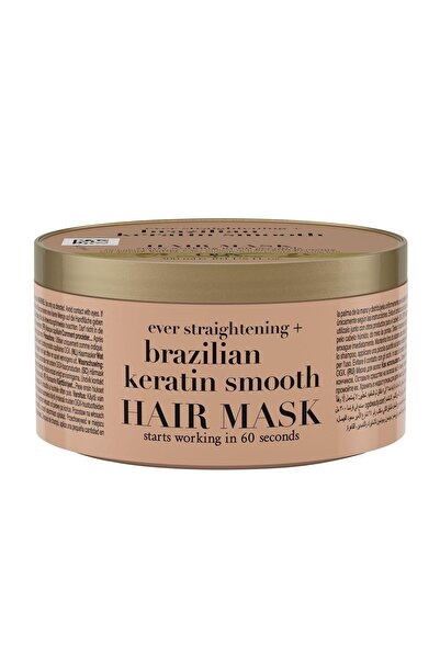 OGX Mască de păr neted cu keratină braziliană 300 ml, cu proteine ​​din kerat...