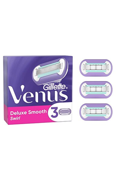 Gillette Venus Deluxe Smooth Swirl Recharges 3 Blades (Pack of 1)