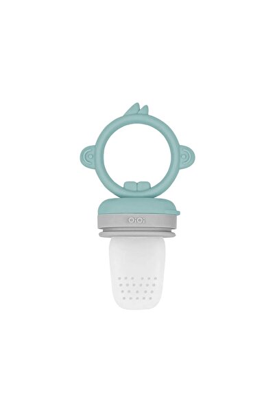 OiOi Silikon Püre Meyve Sebze Emziği Aqua Green / Powder Grey
