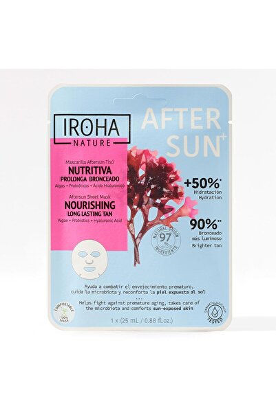 IROHA NATURE - Mască facială aftersun | Hrănește și prelungește bronzul | Cu ...