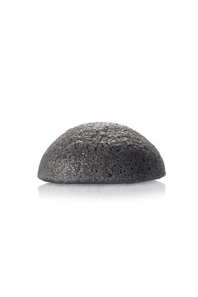 USU Cosmetics Konjac Facial Sponge with Active Bamboo Charcoal - Helps Clean Pores, Removes Blackheads, and Absorb