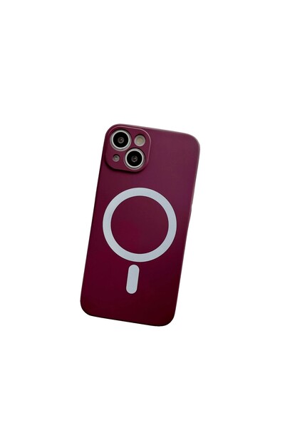 Apple MagSafe Silicone Case for iPhone 13 Pro – Magnetic, Camera Protection, Wireless Charging, Burgundy