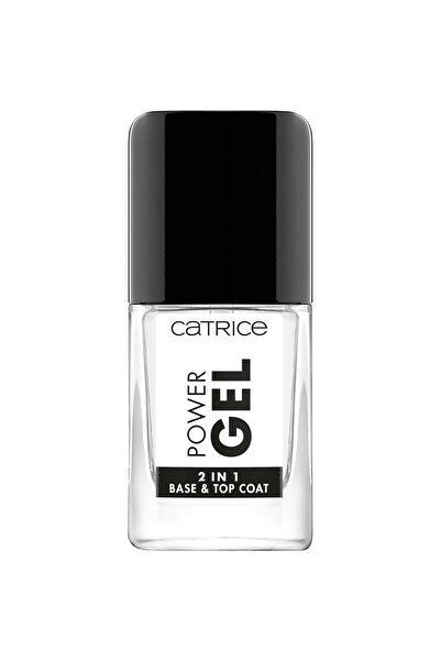 Catrice Bază și top coat Power Gel 2 în 1, transparent, de lungă durată, lucios, fără acetonă, vegan, micro