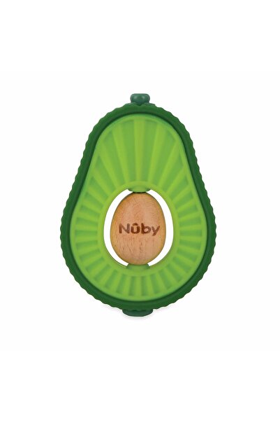 Nuby - Inel de dentiție „Avocado” - Jucărie pentru bebeluși și copii mici