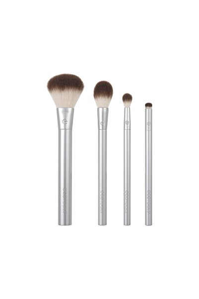 Ecotools Set de pensule de machiaj Precious Metals pentru obraji și ochi, pentru fard de pleoape, blush și pudră,