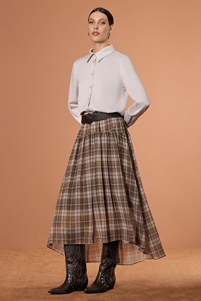 UPGRADE Ekose Şifon Etek Multi